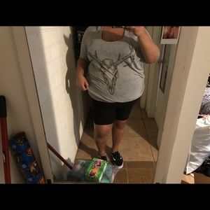 one size gray boho shirt